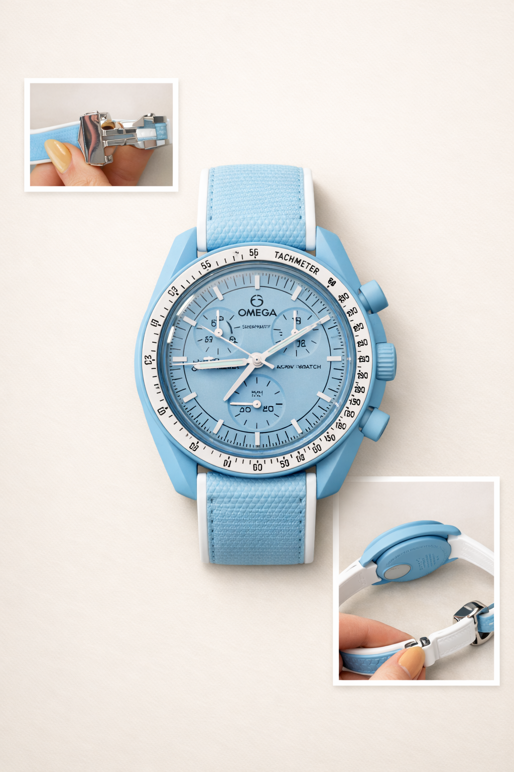 ساعت اسپرت  اُمگا Speedmaster MoonSwatch –آبی