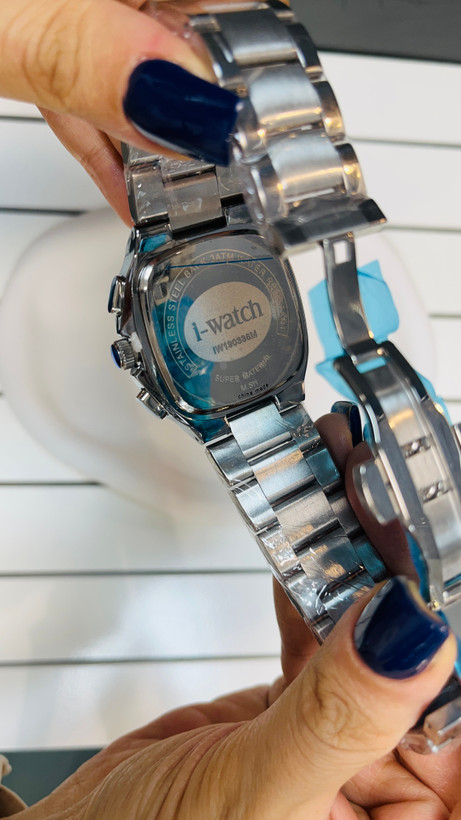 ساعت مچی مردانه آی واچ i-watch مدل 190336 نقره ای