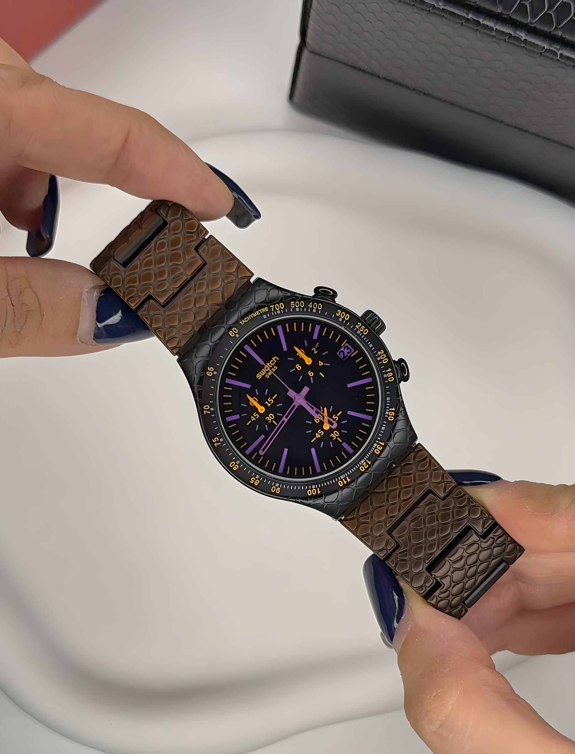 ساعت مچی سواچ مردانه اصل swatch Reptil -Ycb4015ag